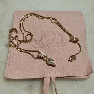 Joy Dravecky Gold Necklace with Teardrop Pendant